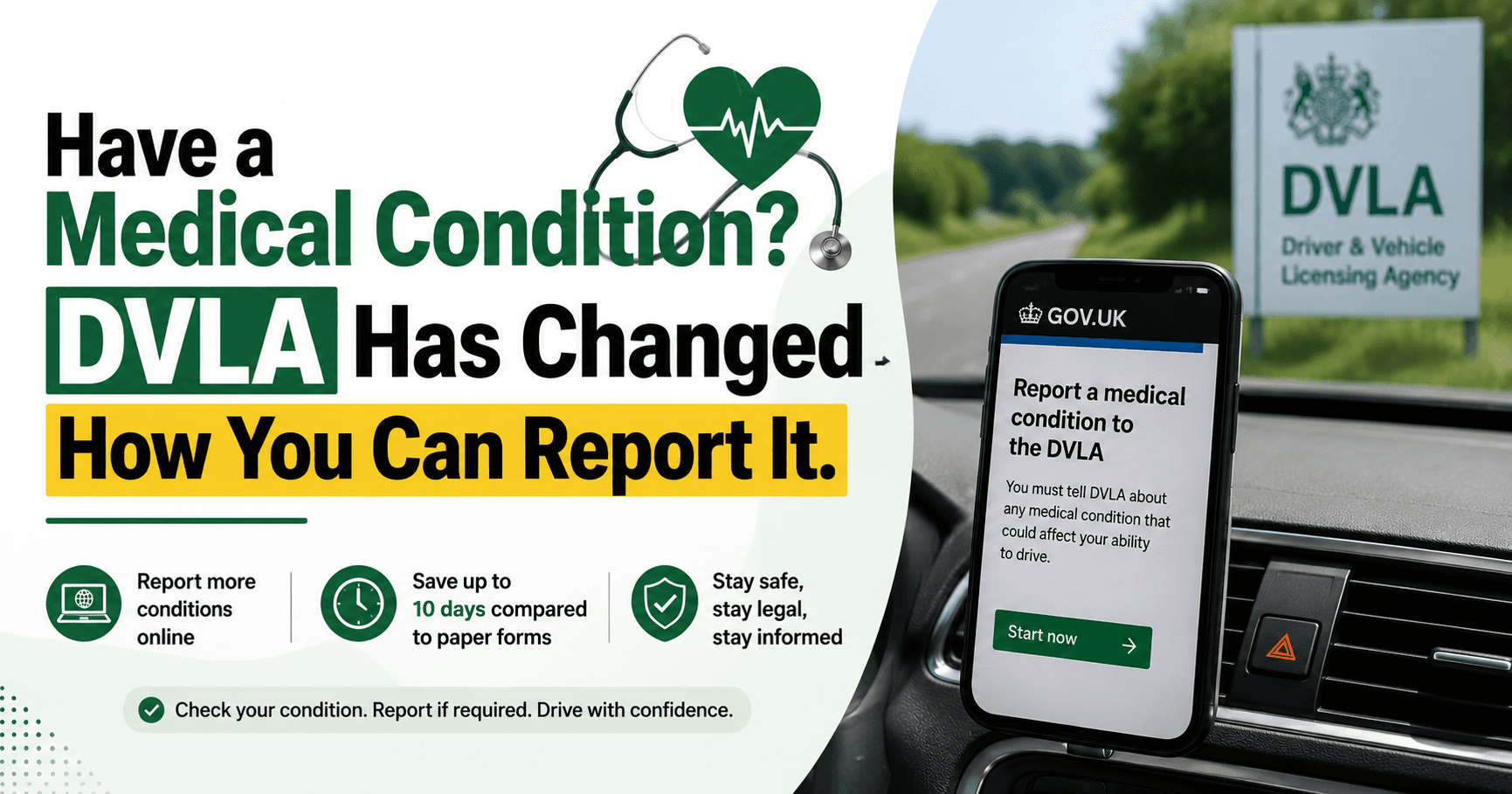 Have a Medical Condition? DVLA Has Changed How You Can Report It Online